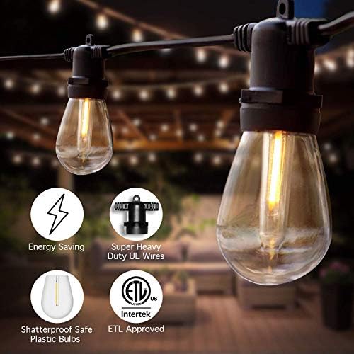 SUNTHIN Outdoor String Lights 96FT with 240W Outdoor Dimmer for String Lights, Wireless Remote Control Dimmer 50Ft Distance Auto Off Switch Timer for LED Strings Lights - Image 2
