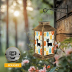 Solar Lantern Outdoor Waterproof Mid Century Black Cat Retro Modern Abstract Geometric 1950s 1960s Garden Decor LED Solar Lights Hanging/Tabletop Lamp Gifts for Women Mom for Outside Yard Patio - Image 5