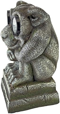 Design Toscano HF330916 Go Home! Castle Imp Gargoyle Solar Garden Statue,Greystone - Image 3