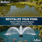 Pond Fountain Aerator with Lights,with 4 RGB Lights,10 Light Modes,750W 15000GPH 1HP 110V,Stainless Steel Floating Pond Fountain with 100FT Power Cord,Timer,Pond Fountains for Small Large Ponds,Lakes - Image 3