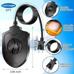 100W Bird Bath Heater for Outdoors in Winter, Birdbath Heater Deicer, Black - Image 4