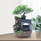 Gdrasuya10 Indoor Water Fountain, Small Tabletop Waterfall Fountain, Rockery Ornament with LED for Office Home Bedroom - Image 5