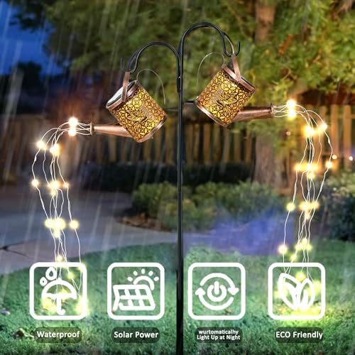 JIAJIAMEI Solar Watering Can Lights Outdoor Garden Decor - Image 4