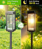 ELECLINK Solar Pathway Lights Outdoor, 4 Pack Upgraded Solar Lights Outdoor Waterproof, Bright Up to 15 Hrs Auto On/Off Garden Light for Yard Patio Lawn Path Walkway Driveway Outside Decor - Image 3
