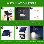 2 Pack Solar Wall Mount Lights - Super Bright Solar Security Flood Lights for Outdoor Use, IP65 Waterproof, Dusk to Dawn - Image 6