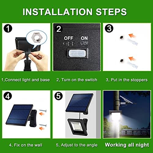 2 Pack Solar Wall Mount Lights - Super Bright Solar Security Flood Lights for Outdoor Use, IP65 Waterproof, Dusk to Dawn - Image 6
