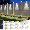 VOLISUN Solar Fence Lights with Remote Control, 12 Pack Vinyl Solar Lights by VOLISUN