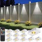 VOLISUN Solar Fence Lights with Remote Control, 12 Pack Vinyl Solar Lights by VOLISUN