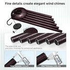 45" Large Wind Chimes for Outside, 6 Thick and Bold Aluminum Tubes (Bronze) - Image 3