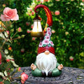 Large Zen Garden Gnomes Statue with Solar Light, 13.19 Inch Outdoor Decor by Yavendle