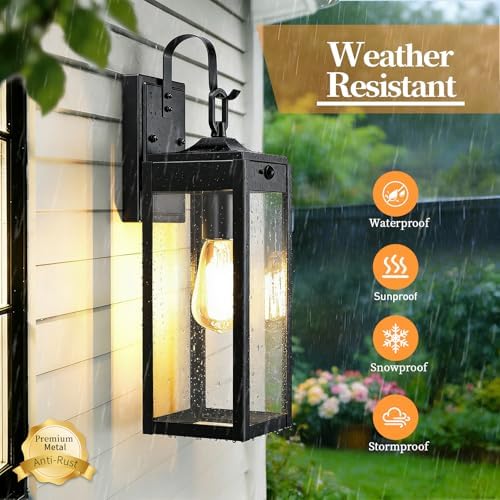 18'' Large Motion Sensor Outdoor Lights, Dusk to Dawn Porch Light - Image 5