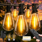 Tenmiro 200FT LED Outdoor String Lights with Remote, 72+2 Shatterproof Bulbs Dimmable Timing 3 Light Modes Outside Patio Lights for Backyard Porch Deck Garden Balcony Pool party Hanging Lighting Decor by Tenmiro