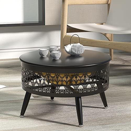 LXLZYXSF Outside Fire Pit Bowl with Table Top, Living Room Coffee Table, Wood Burning Fire Basin for Camping, BBQ, Travel, Bonfire Party, Picnic (Color : B, Size : 52.5cm/20.6inch Wide) - Image 5