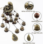 Bird Nest Wind Chimes,Wind Chimes for Outside with 12 Wind Bells for Glory Mothers Love Gift,Bird Bells Chimes Hanging Decoration for Outside Garden Yard Church, Bronze - Image 2