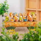 Seven Dwarfs Garden Statues,Fairy Garden Gnome Statues, Handmade Outdoor Garden Gnome Resin Crafts Kit，Garden Figurines for Outdoor Home Yard Decor Gift - Image 6