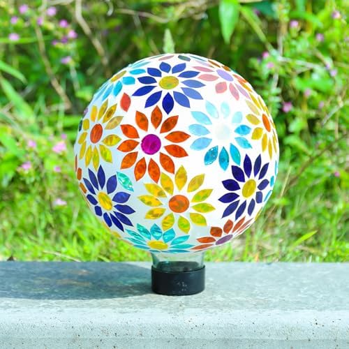 VCUTEKA Gazing Ball, 8" Glass Gazing Balls Sphere for Garden Outdoor Decor - Image 2