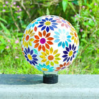 VCUTEKA Gazing Ball, 8" Glass Gazing Balls Sphere for Garden Outdoor Decor - Image 2