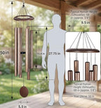 HOHIYA 50" Extra Large Outdoor Wind Chimes Deep Tone Aluminum - Image 5