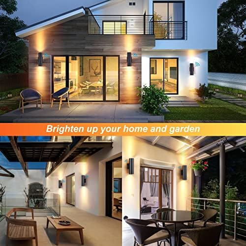 DAKAFUL Dusk to Dawn Outdoor Lighting Sensor Wall Lights 2Pack, 12W 2700K Integrated LED Cylinder Up Down Lights Outdoor, IP65 Waterproof Aluminum Wall Sconce Exterior Wall Light for Porch Patio etc. - Image 7