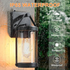 LONEDRUID Dusk Dawn Sensor Outdoor Wall Sconce Black Exterior Porch Lantern - Image 5