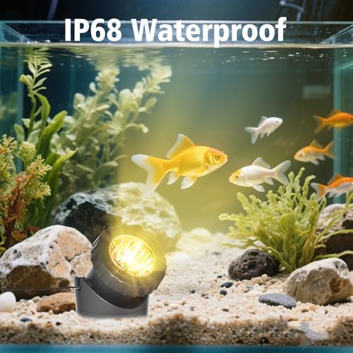 T-SUN Solar Pond Lights, 3-in-1 Warm White LED Submersible Pond Lights - Image 6