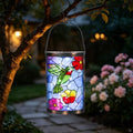 MUMTOP Hummingbird Solar Lantern Decor, Hanging Glass Outdoor Garden Light by MUMTOP
