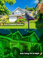 4 Pack 180FT 320 LED Solar Halloween Lights Outdoor Waterproof, Green - Image 3