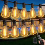Outdoor String Lights Dimmable with Remote, 150 FT Outdoor Lights with 2 Timer and 3 Mode, Waterproof & Shatterproof Patio Lights, 2200K Energy Saving String Lights 4 Spare Bulbs for Patio Yard by GuhopeLighting