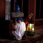 Garden Gnome Outdoor Decoration Solar Gnomes Statue with Lantern LED Lights,Terrace Courtyard Lawn Patio Porch Summer Decoration Easter Christmas Housewarming Gifts for Mom Women, Gnome Blue - Image 5