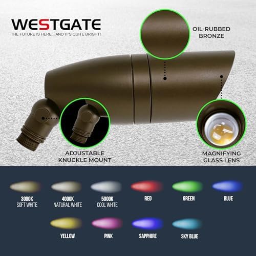 Westgate RGBW LED Spot Light - Oil-Rubbed Bronze, Push-Button 3CCT, 12-24V, Deck, Driveway, Landscape, Recessed Lighting, Can Lights, Pot Lights, Outdoor, Dimmable, High Hats, Garden, Patio, Accent - Image 6