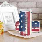 USA Flag Flameless Candles Independence Day Flag LED Pillar Candles with Remote and Timers Battery Tea Lights for Outdoor Patio Porch Memorial Day Lanterns - Image 2