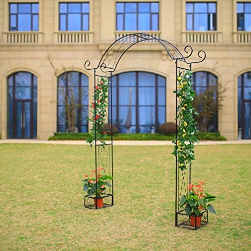 Steel Garden Arch, 7'1" High x 5'1" Wide, Garden Arbor for Various Climbing Plant, Outdoor Garden Lawn Backyard by BetterGarden