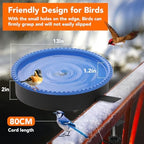Yiabivo 2 in 1 Heated Bird Bath for Outdoors for Winter,75W Bird Bath Heater with Thermostatically Controlled，Heated Bird Bath for Deck Railing for All Seasons Outdoor Garden Yard Patio Lawn(Blue) - Image 4