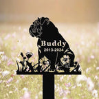 Custom English Bulldog Metal Memorial Stake Sign Personalized British Bulldog Grave Marker Garden Decor Dog Name Yard Remembrance Stake Pet in Heaven Loss of Dog Sympathy Gift - Image 2