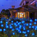 Kohlrabi Solar Garden Lights Outdoor, 6 Pack 48 LED Blue Firefly Lights Waterproof, Sway by Wind, Solar Wind Swaying Light for Yard Patio Backyard Garden Planter Flower Bed Pathway Decoration by KohlrabiDecor