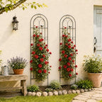 2 Pack 78.7" x 19.6" Iron Arch Decoration Garden Trellis, Metal Climbing Plant Trellis for Heavy Vines, Roses, Flowers, and Vegetables, Perfect for Gardens, Lawns. - Image 3