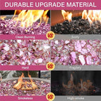 NUPICK 10 Pound Fire Glass, 1/4 Inch Reflective Fire Pit Glass - Image 3