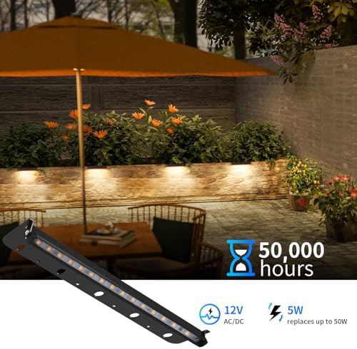 Black 4-Pack 12inch 5W 2700K Soft White Hardscpe Lighting - Image 3