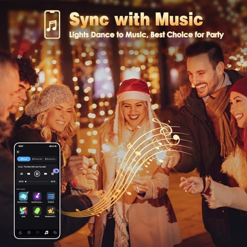 Smart Color Changing Halloween Lights 99FT 300 LED Orange Purple App Remote - Image 5