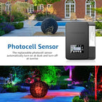SUNVIE RGBW Landscape Lighting Kit with 300W Transformer, Waterproof, 12PCS - Image 4