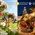 DDQ Solar Watering Can Lights, Warm White/Color LED with Shepherd Hook, IP65 Waterproof Metal Garden Decor, Auto On/Off for Patio Backyard for Mom Birthday Christmas - Image 5