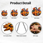 Vintage Halloween Pumpkin Acrylic Suncatcher - Image 2