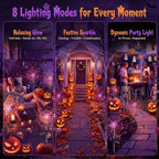 Solar Halloween Lights Outdoor 4Pack,Orange&Purple Firework Lights - Image 5