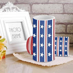 Flameless Candles with Remote and Timers Flickering Battery Operated USA Flag Candles Outdoor LED Pillar Candles for Independence Day Patriotic Decoration Set of 2 - Image 2