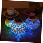 GANAZONO Solar Lights for Garden Mosaic Glass Ball Led Outdoor Lanterns Solar Powered Decorative Night Lights Led Garden for Patio - Image 3