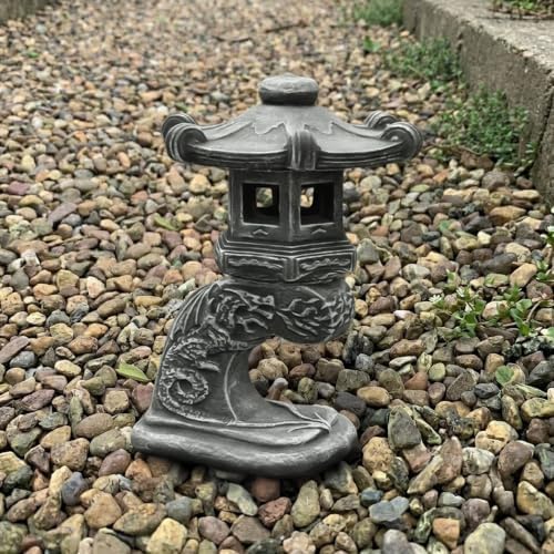OLOMA Detailed Ranki Japanese Pagoda Concrete Garden Statue Stone Pagoda Asian Ornament Zen Outdoor Handcrafted Garden Decor Patio Lawn Outdoor Landscaping Accent - Image 2