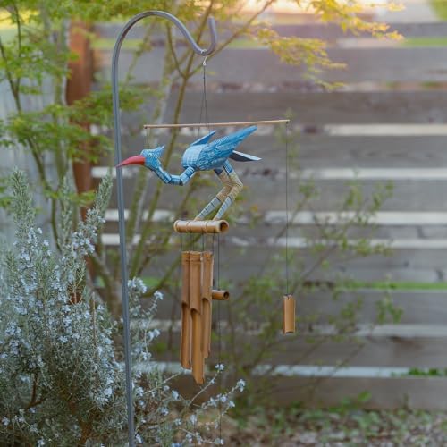 Cohasset Gifts Bamboo Wind Chimes | Natural Soothing Melodic Tones | Wood Outdoor Home Decor for Patio or Garden | Thoughtful Gift or Hang on Your Own Deck| #147B “Happy” Bobbing Head Bird Wind Chime - Image 2