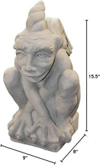 Nichols Brothers Saint John's Gargoyle Outdoor Concrete Garden Statue in Antique Gray - Image 2