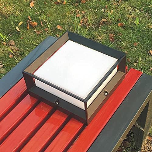 Strong Durable Ip54 European Waterproof Landscape Column Lamp Traditional Exterior Patio Lawn Street Lamp E27 Outdoor Retro Minimalist Black Crylic Lampshade Table Lamp P(12.5 * 8.5Cm) - Image 3