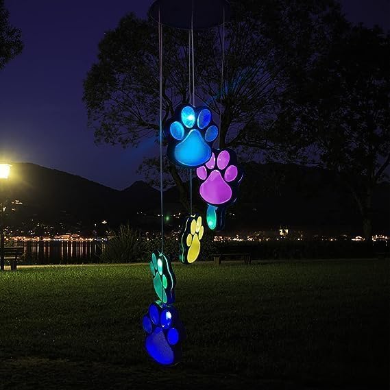 Hummingbird Solar Wind Chimes for Outside - Color Changing LED Outdoor Solar Lights Waterproof Windchimes, Home Garden Patio Yard Porch Decoration (Claw) - Image 4